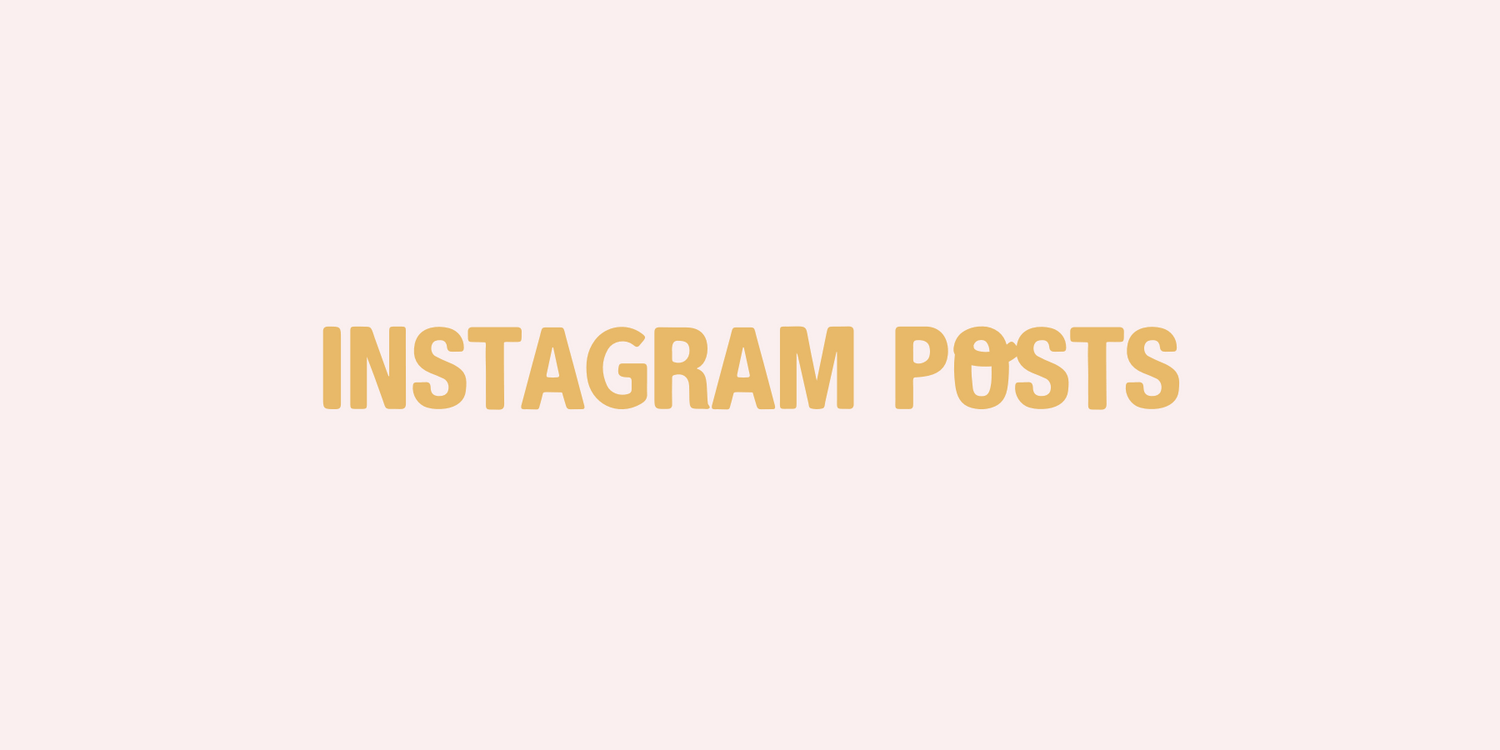 Featured image for INSTAGRAM POSTS collection