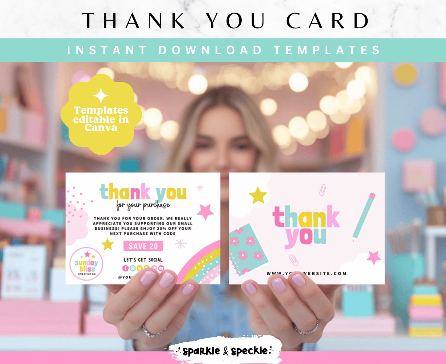 Sunday Bliss Thank You Card Template