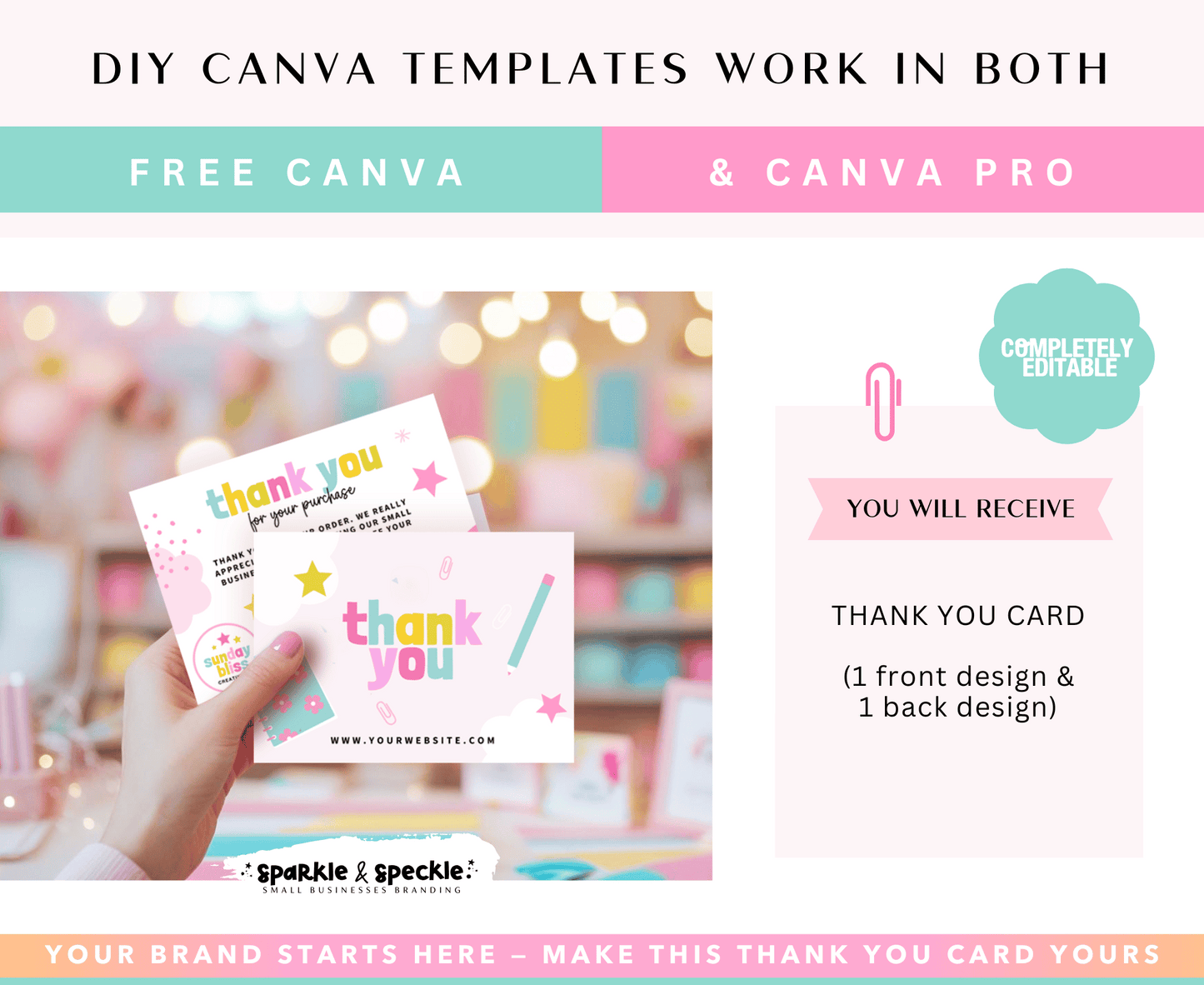 Sunday Bliss Thank You Card Template