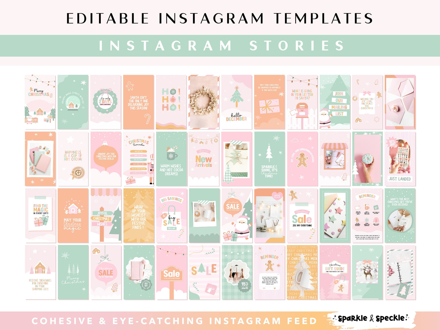 Playful Christmas Instagram Bundle Templates