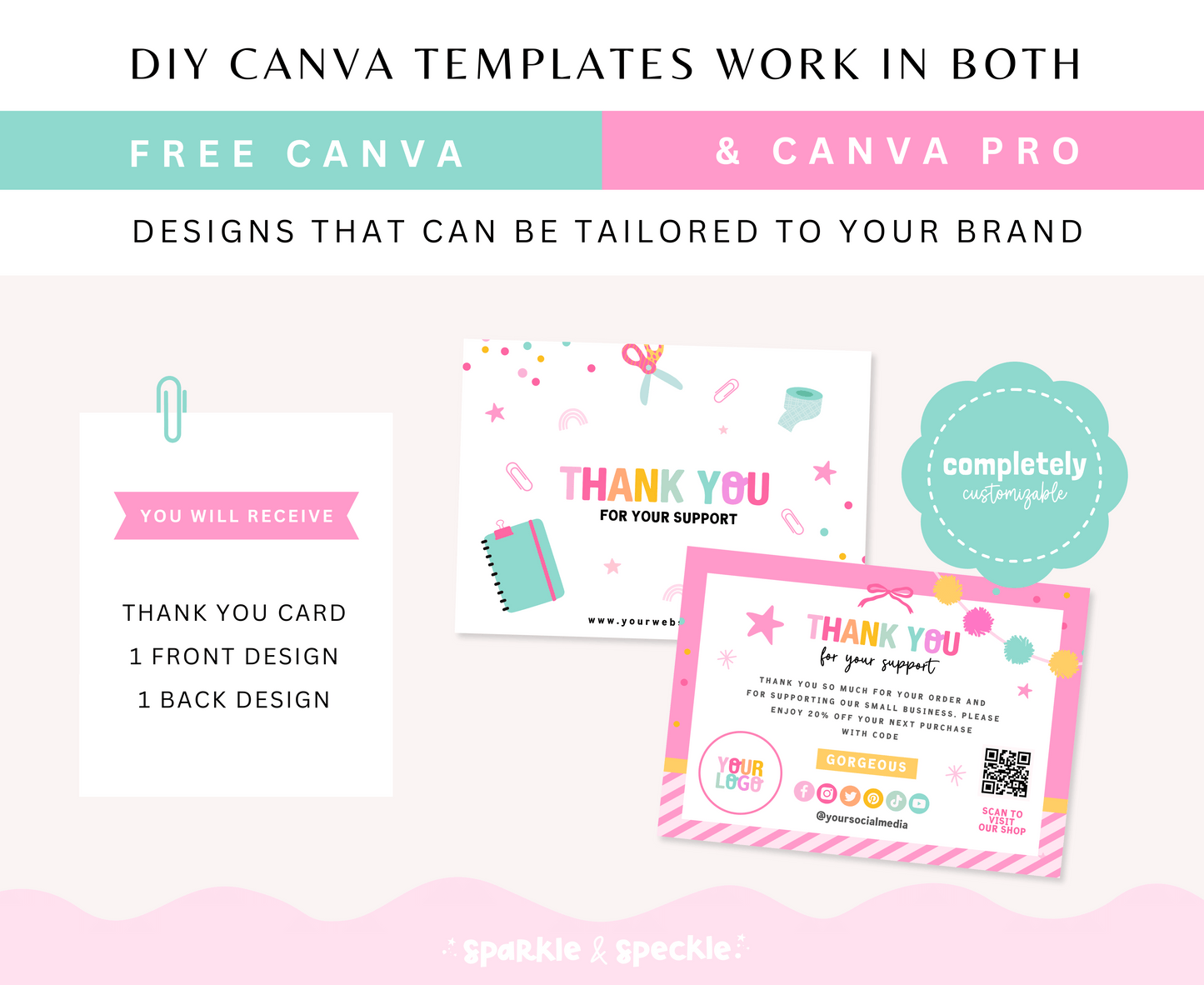 HELLO GORGEOUS THANK YOU CARD TEMPLATE