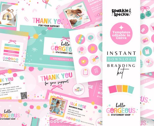Hello Gorgeous Business Branding Kit Templates