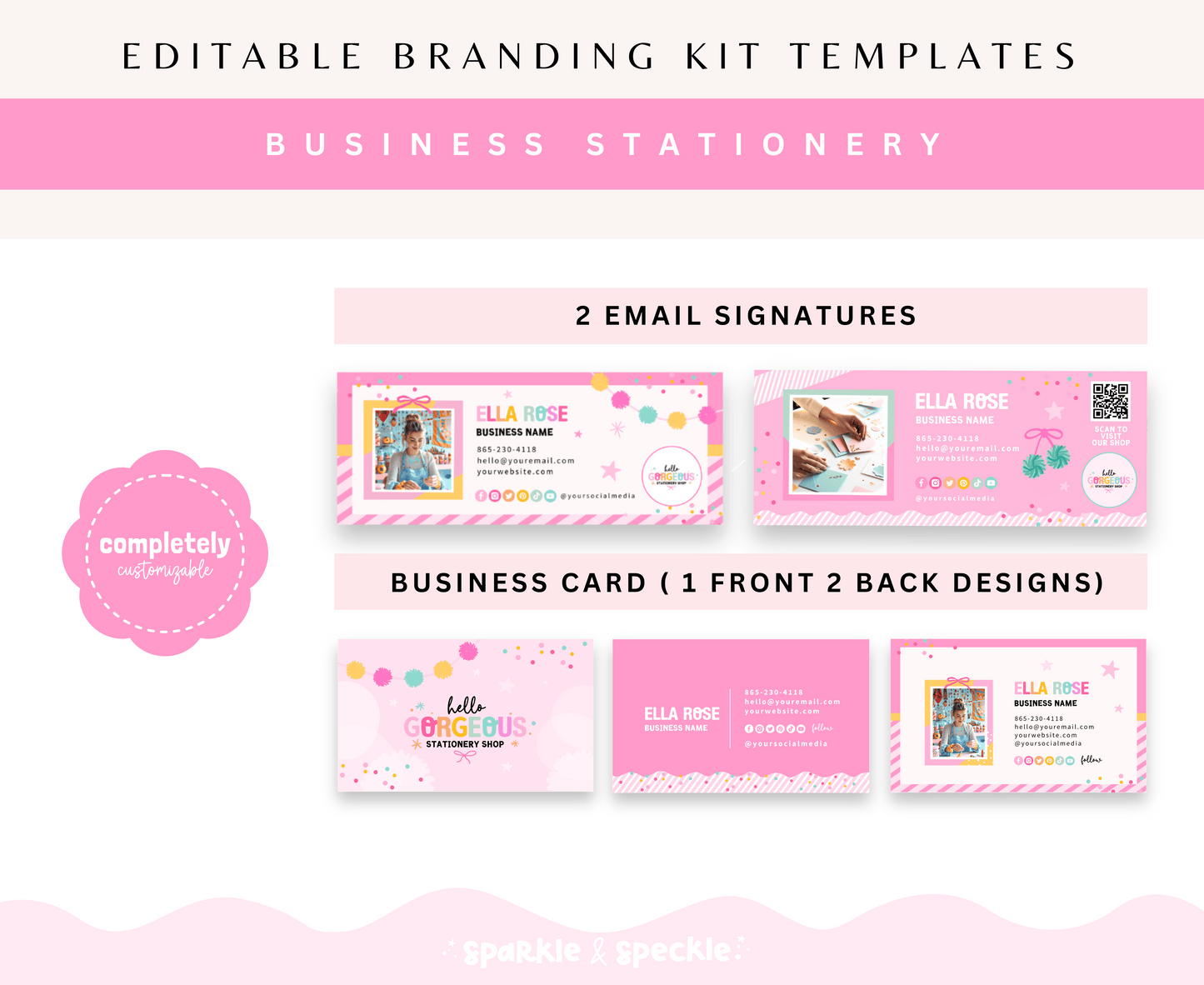 Hello Gorgeous Business Branding Kit Templates
