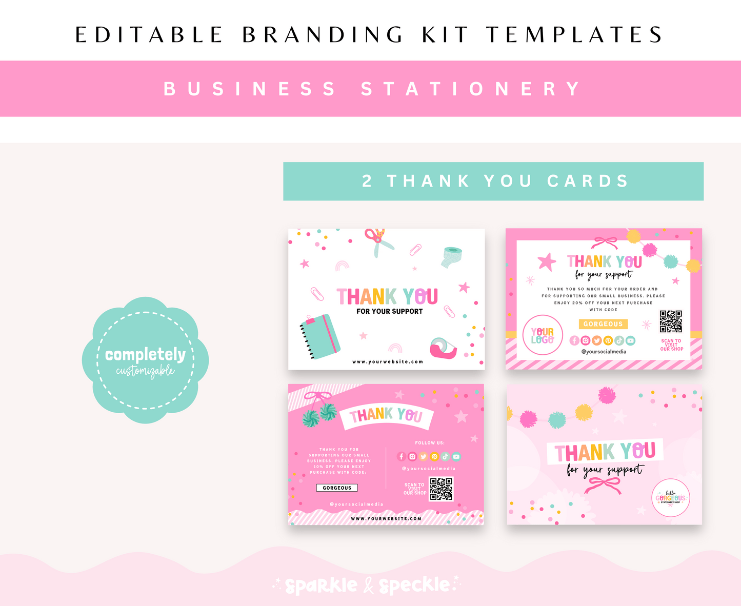 Hello Gorgeous Business Branding Kit Templates