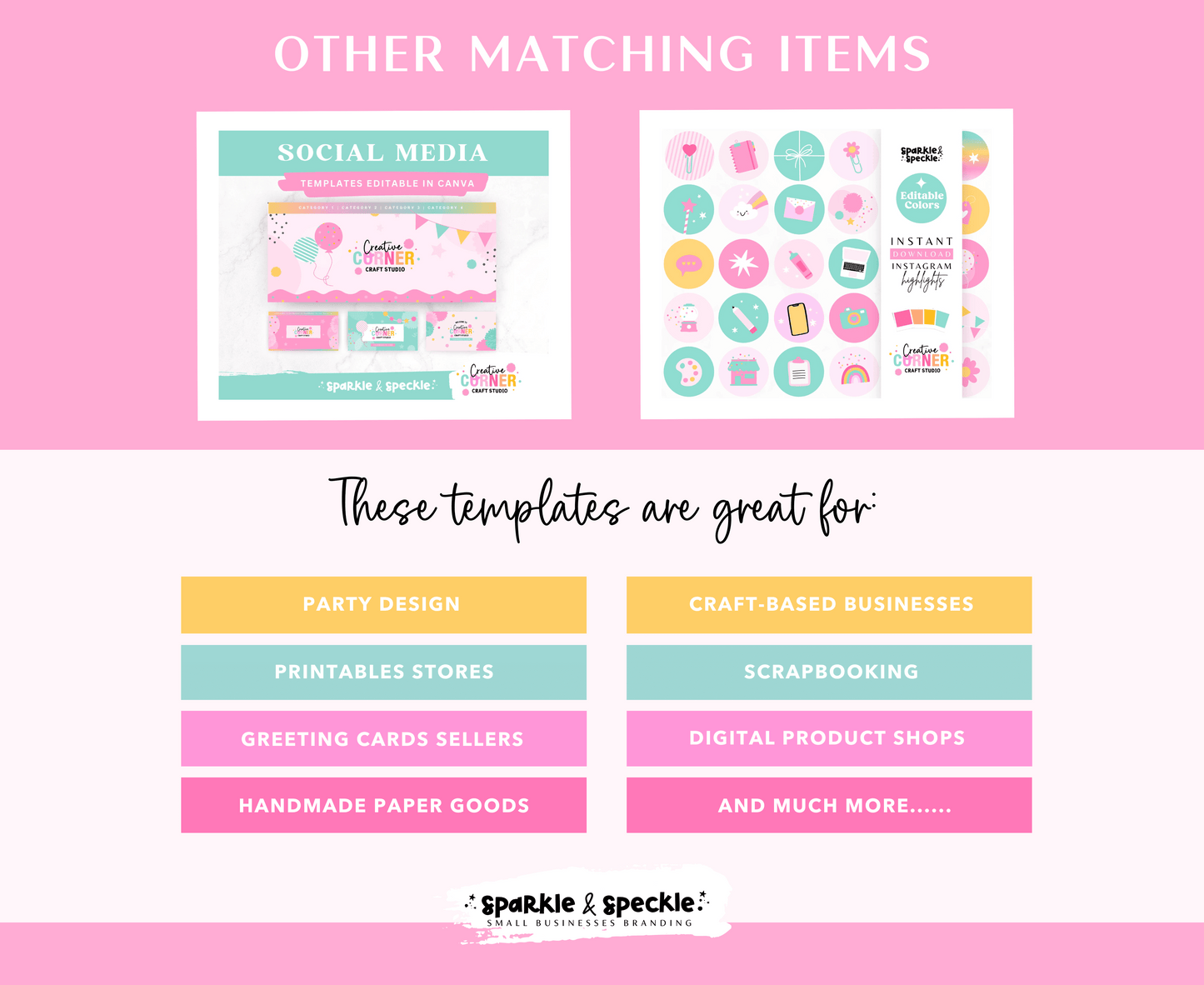 Colorful Party Shop Instagram Template Bundle