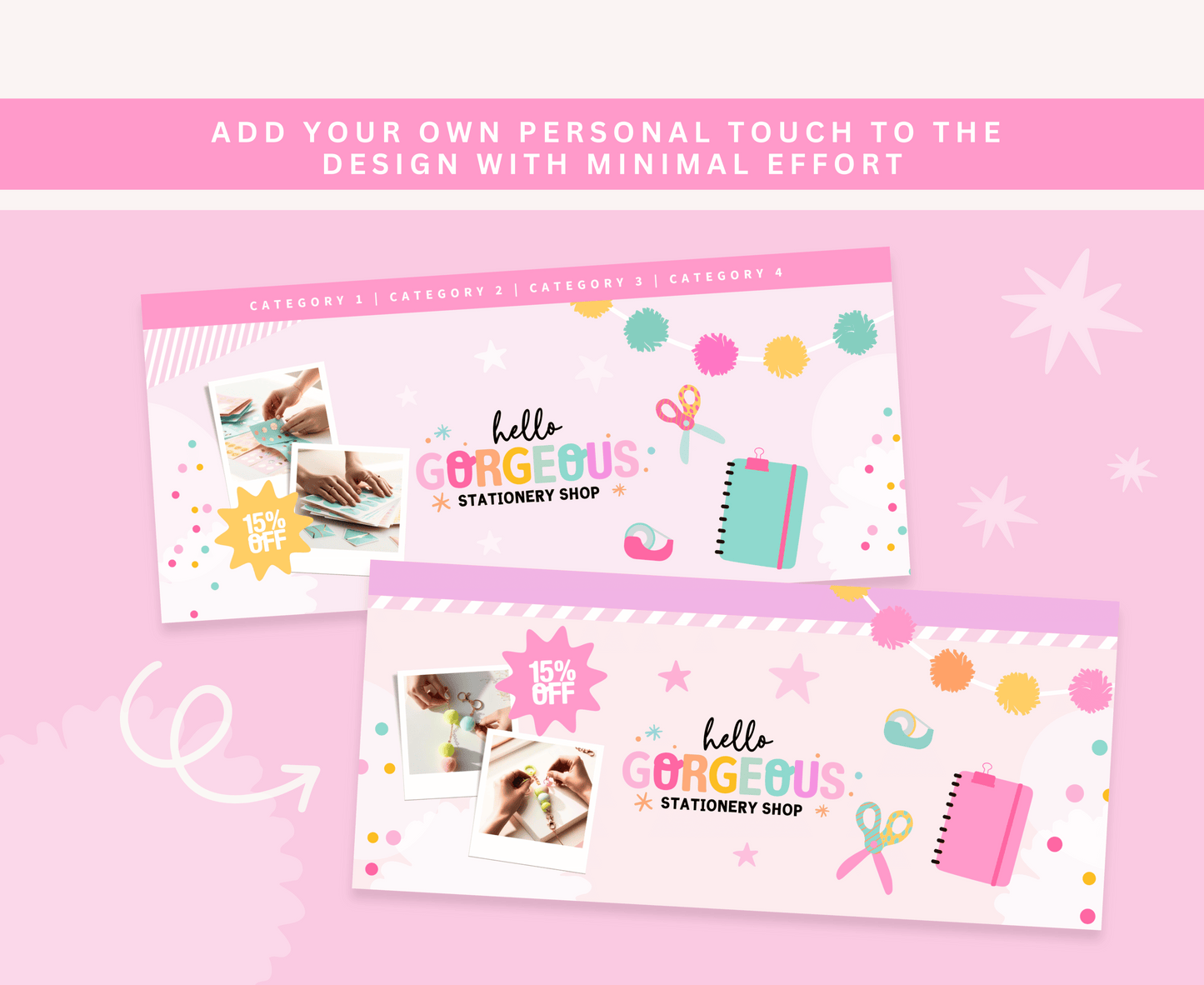 Hello Gorgeous Business Branding Kit Templates