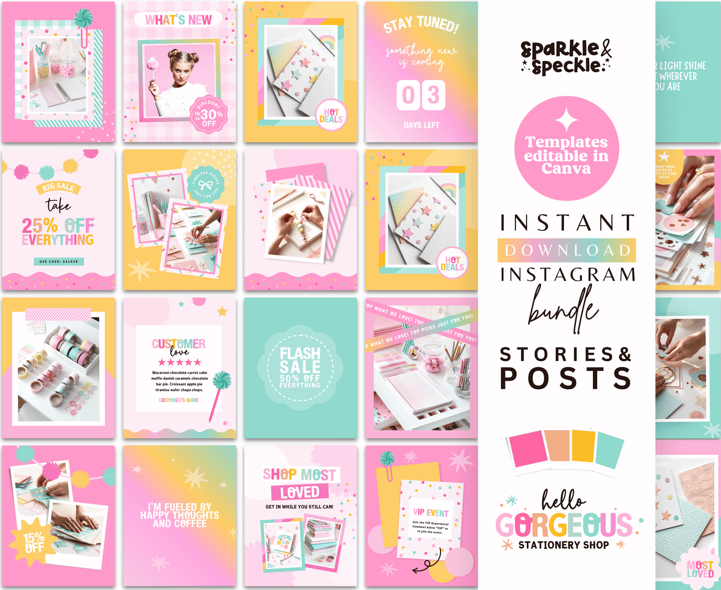 Hello Gorgeous Instagram Bundle Templates