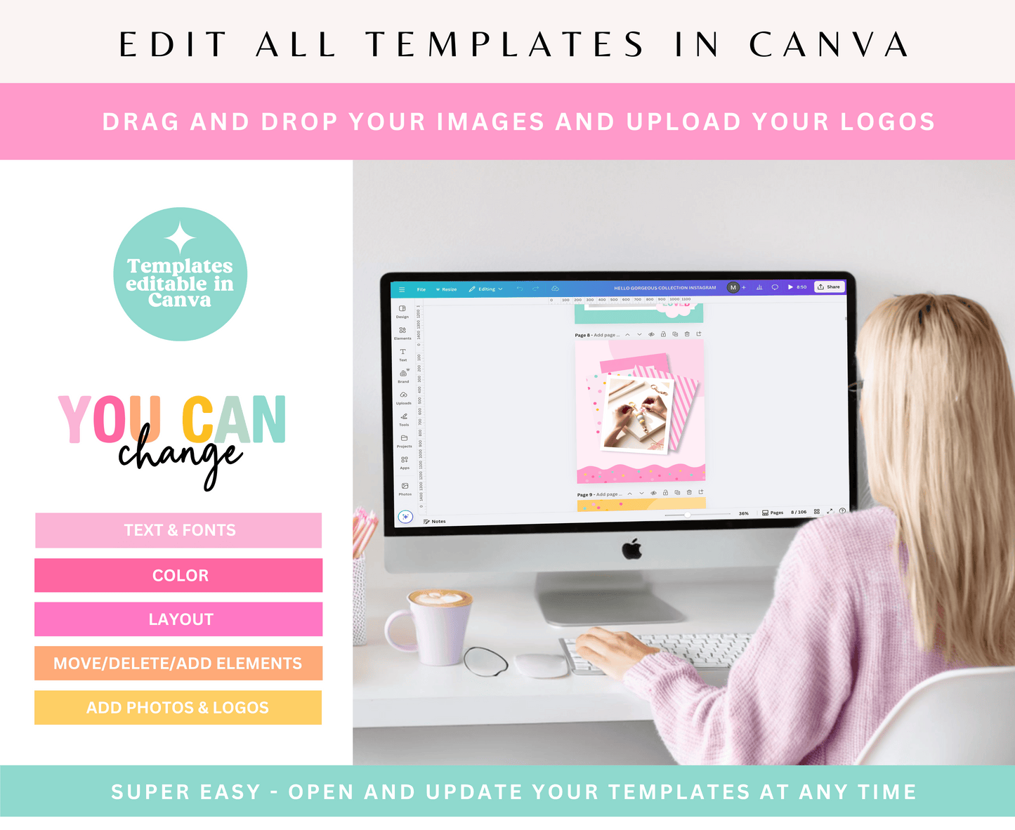 Hello Gorgeous Instagram Bundle Templates