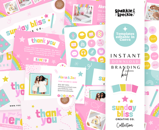 Sunday Bliss Business Branding Kit Templates