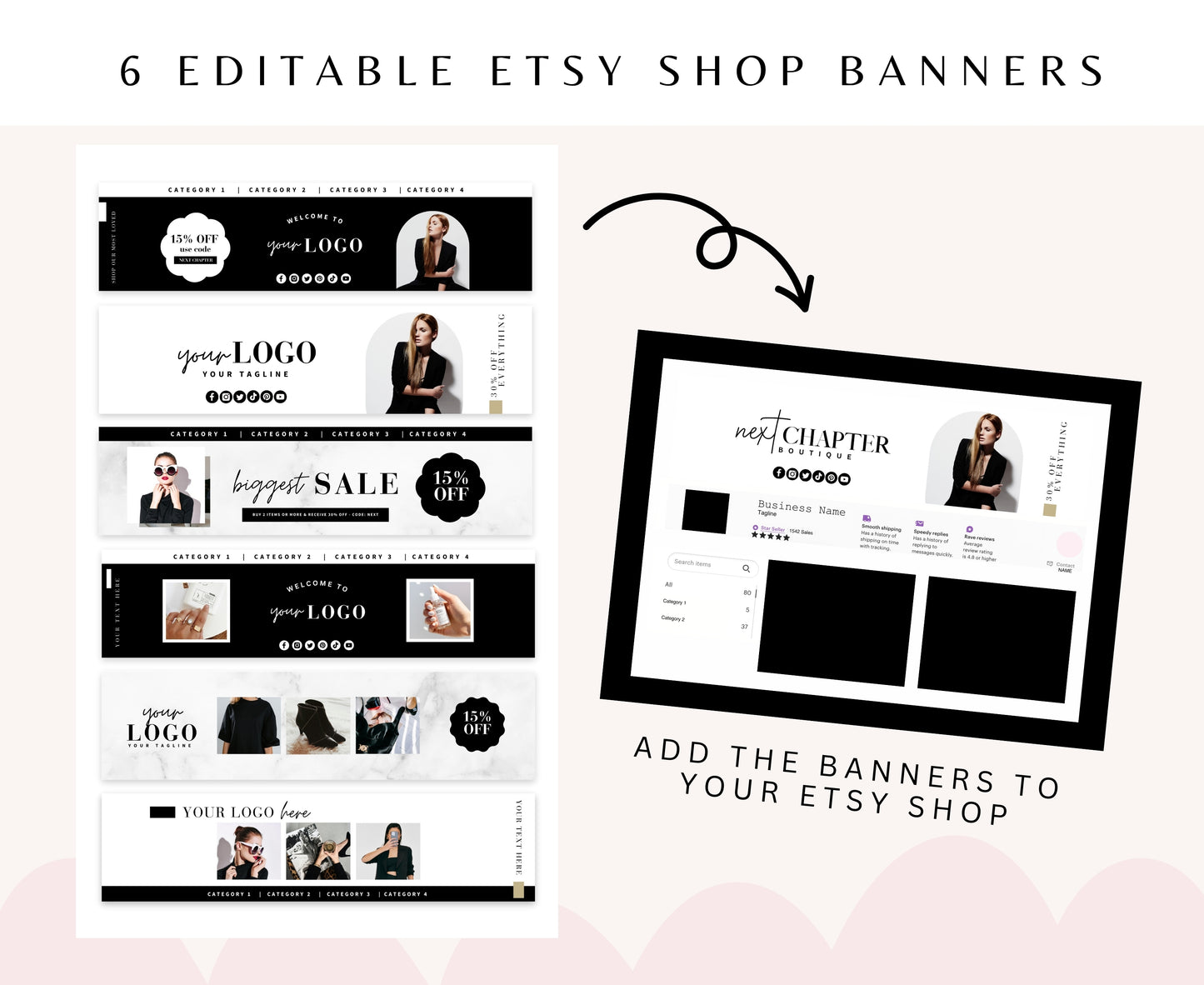 Next Chapter Etsy Shop Banners