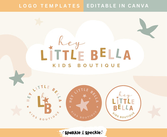 Playful Boho Earthy Logo Template