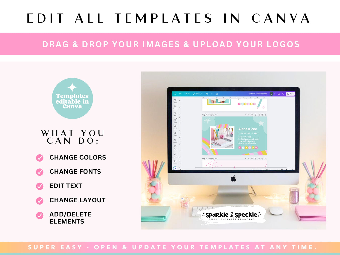 Blue Colorful Business Card Template