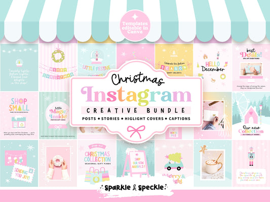 Pastel Christmas Instagram Templates