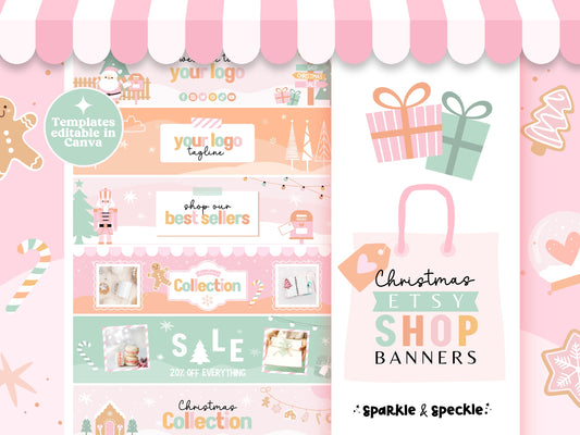 Playful Christmas Etsy Shop Banner Templates