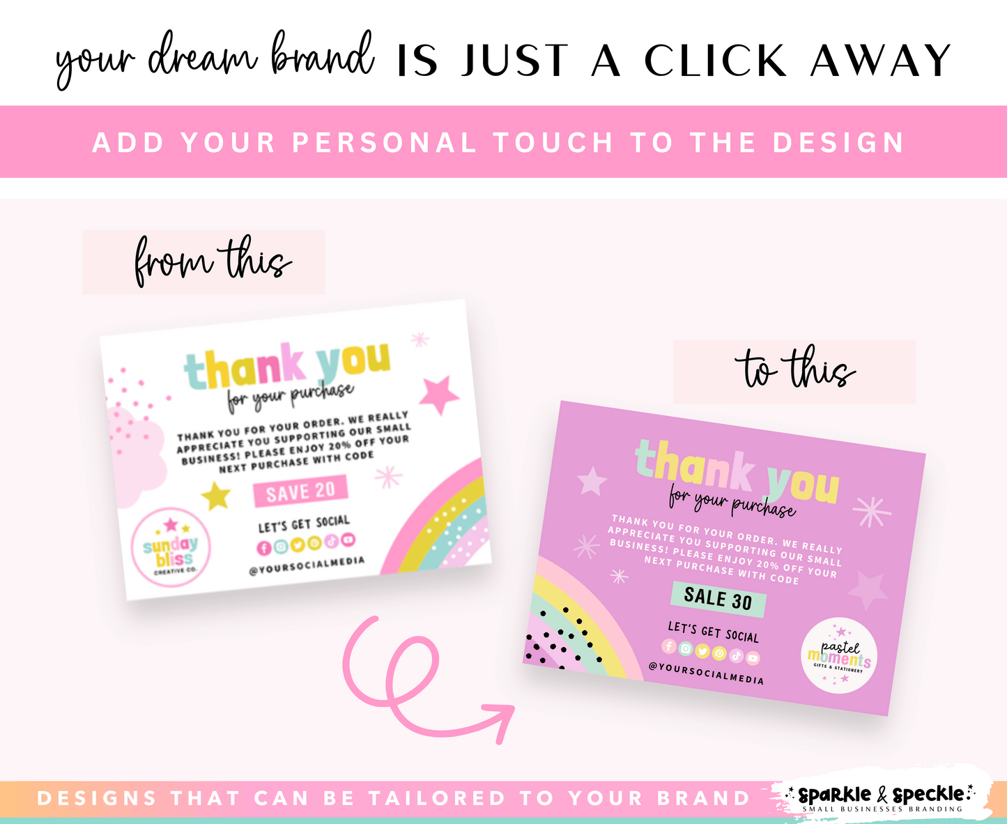 Sunday Bliss Thank You Card Template