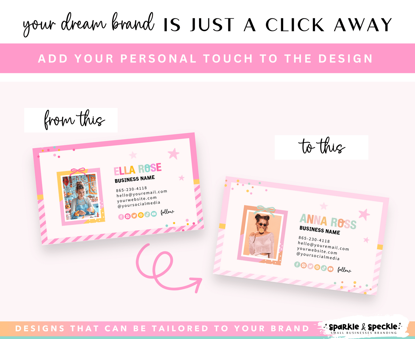 Hello Gorgeous Business Card Template
