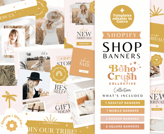 Boho Crush Shopify Store Banners