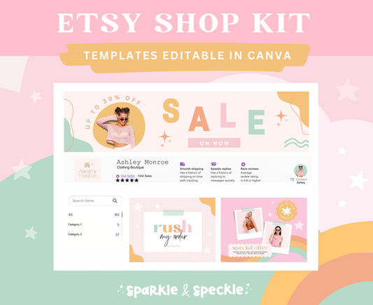 Ashley Monroe Etsy Shop Kit Templates