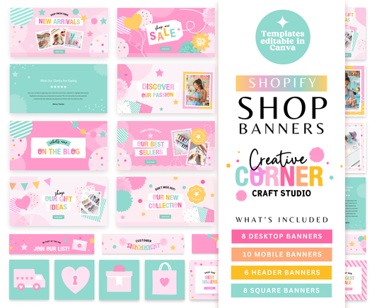 Creative Corner Shopify Store Banners