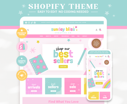 Shopify Theme for Digital Products & Stationery Sellers