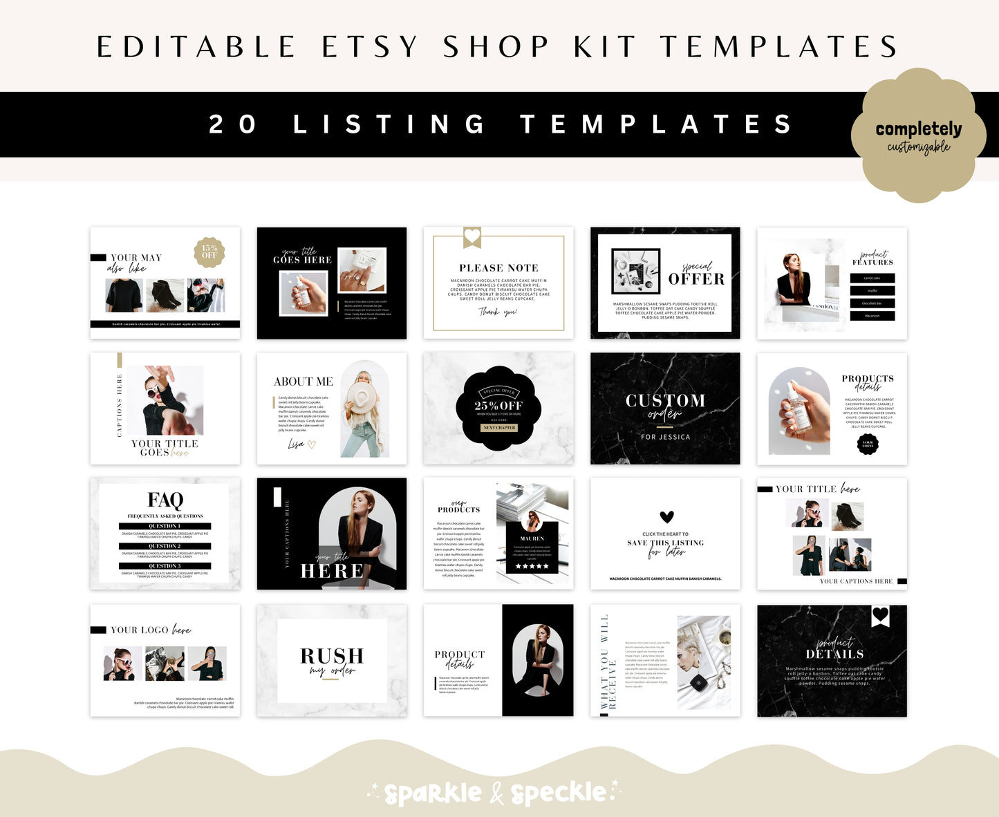 Minimal Etsy Shop Kit Templates