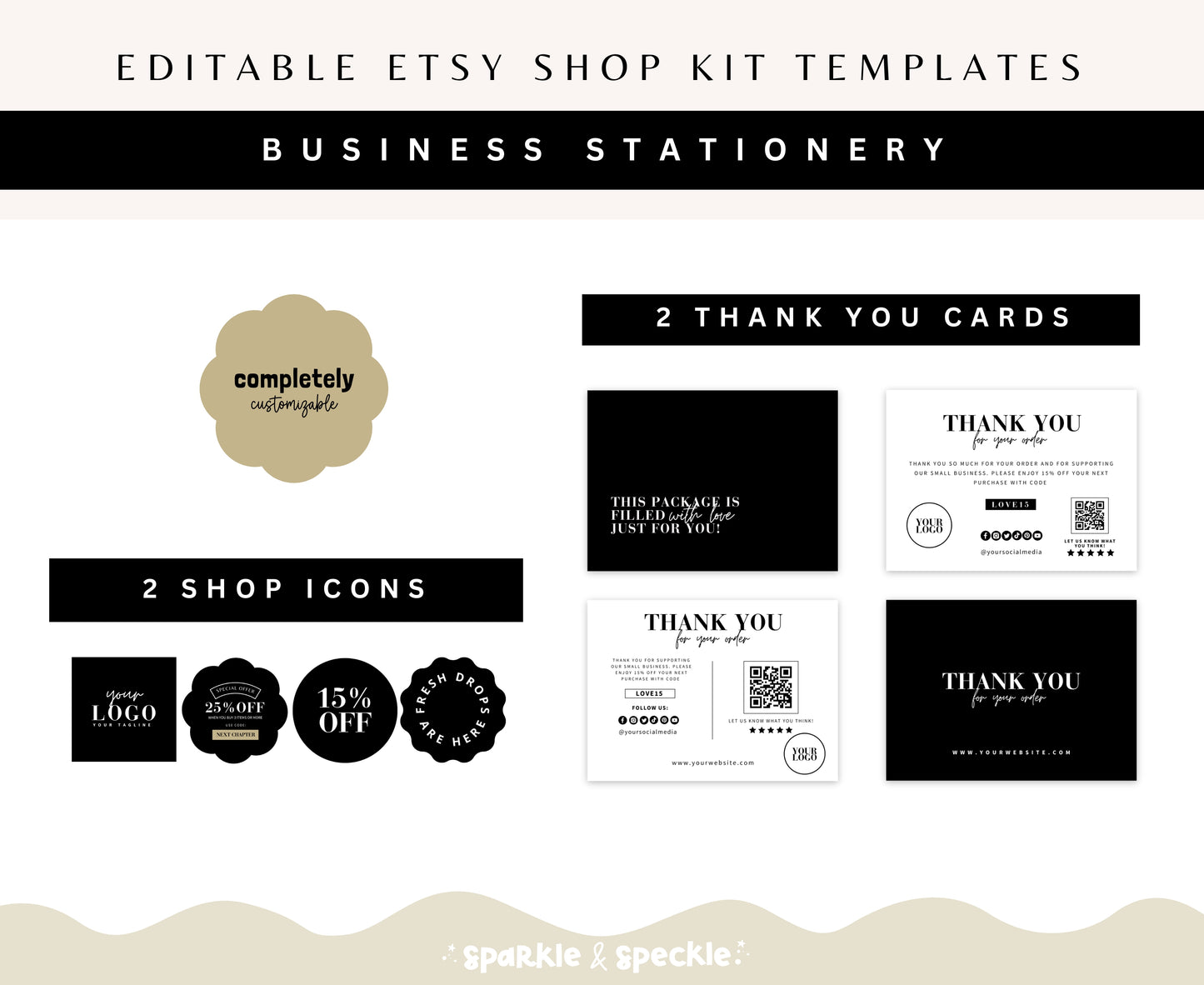 Minimal Etsy Shop Kit Templates