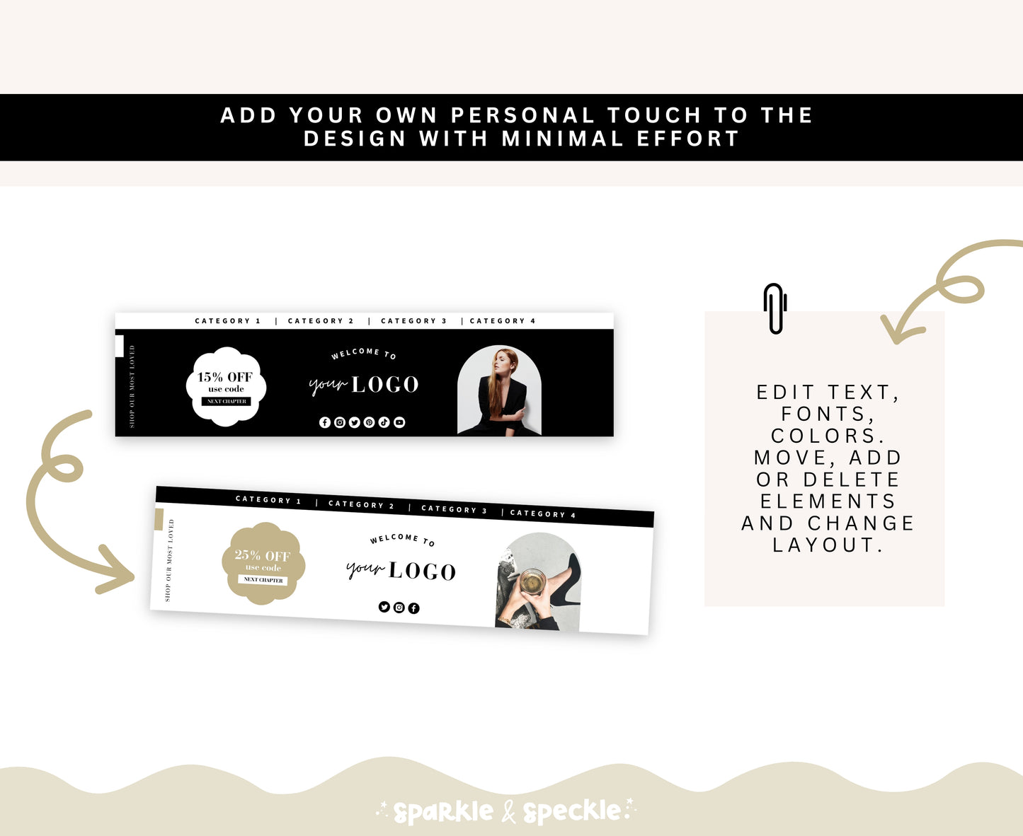 Minimal Etsy Shop Kit Templates