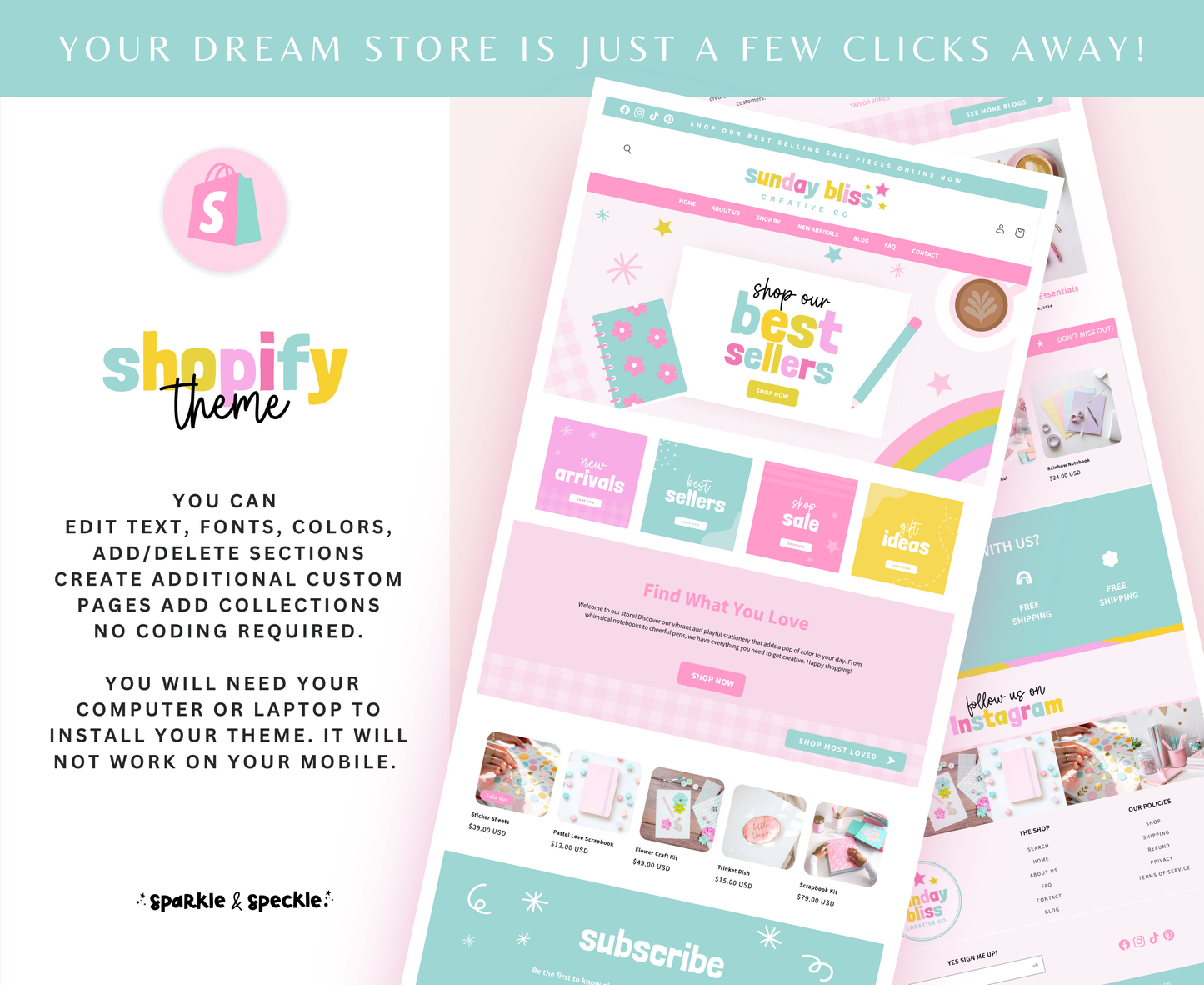 Shopify Theme for Digital Products & Stationery Sellers