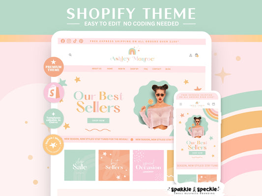Pastel Rainbow Shopify Theme for Boutiques