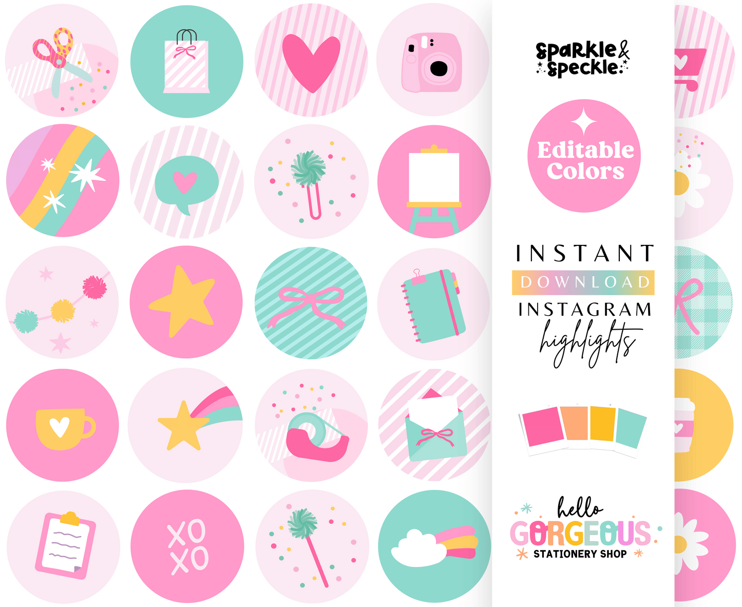 Hello Gorgeous Instagram Highlight Covers