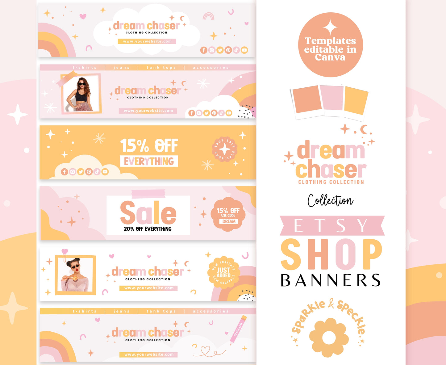 Dream Chaser Etsy Shop Banners