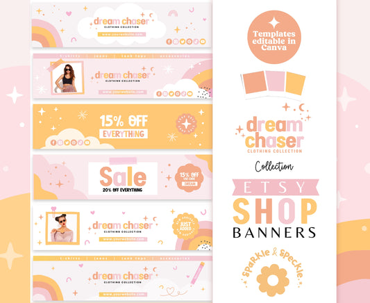 Dream Chaser Etsy Shop Banners