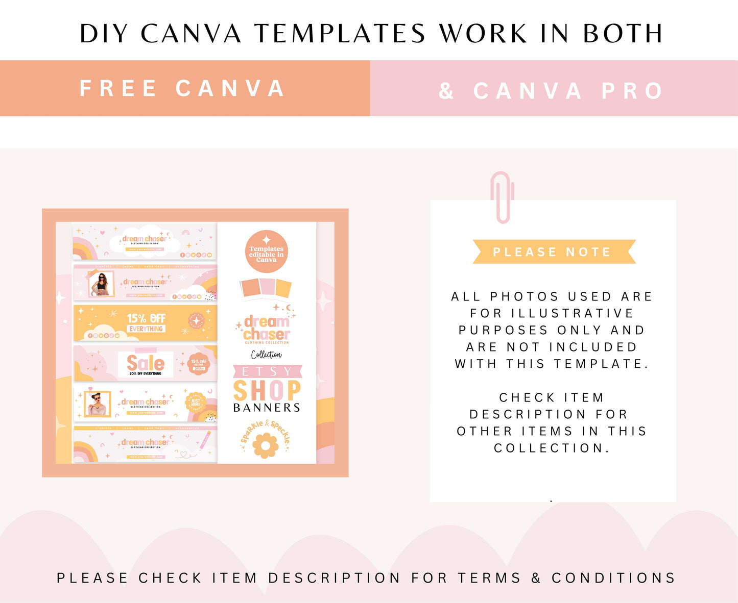 Dream Chaser Etsy Shop Banners