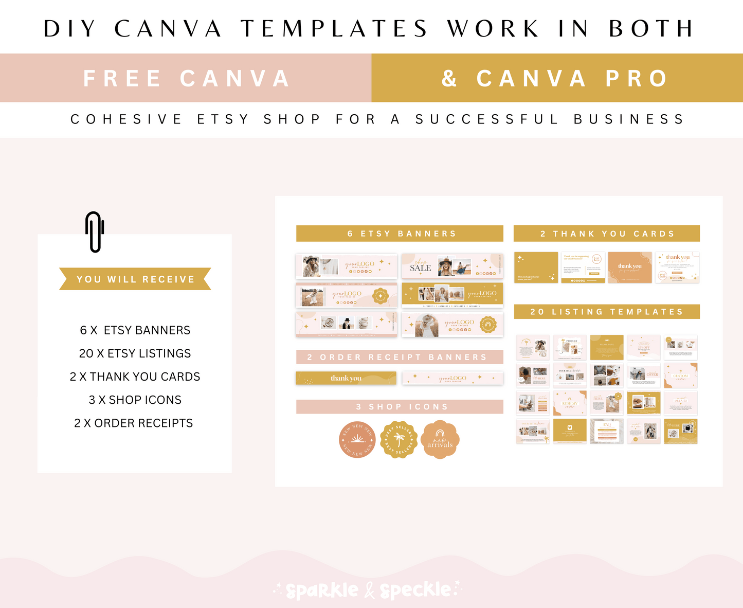 Boho Crush Etsy Shop Kit Templates