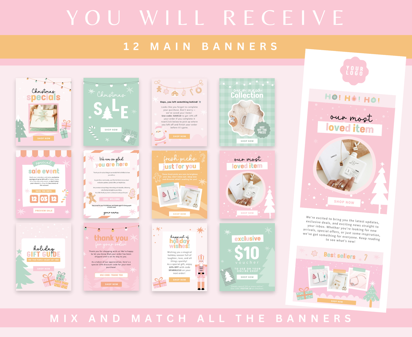 Playful Christmas Email Marketing Templates