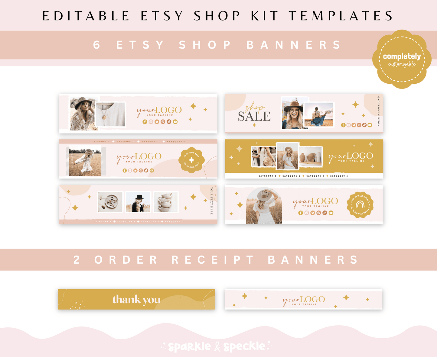 Boho Crush Etsy Shop Kit Templates