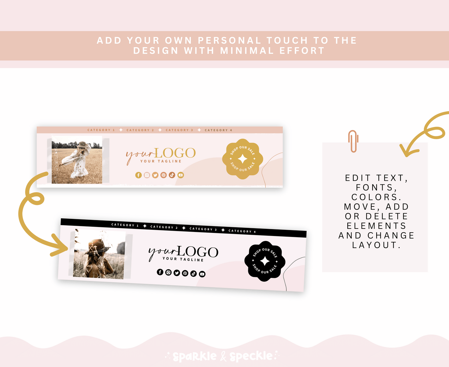 Boho Crush Etsy Shop Kit Templates