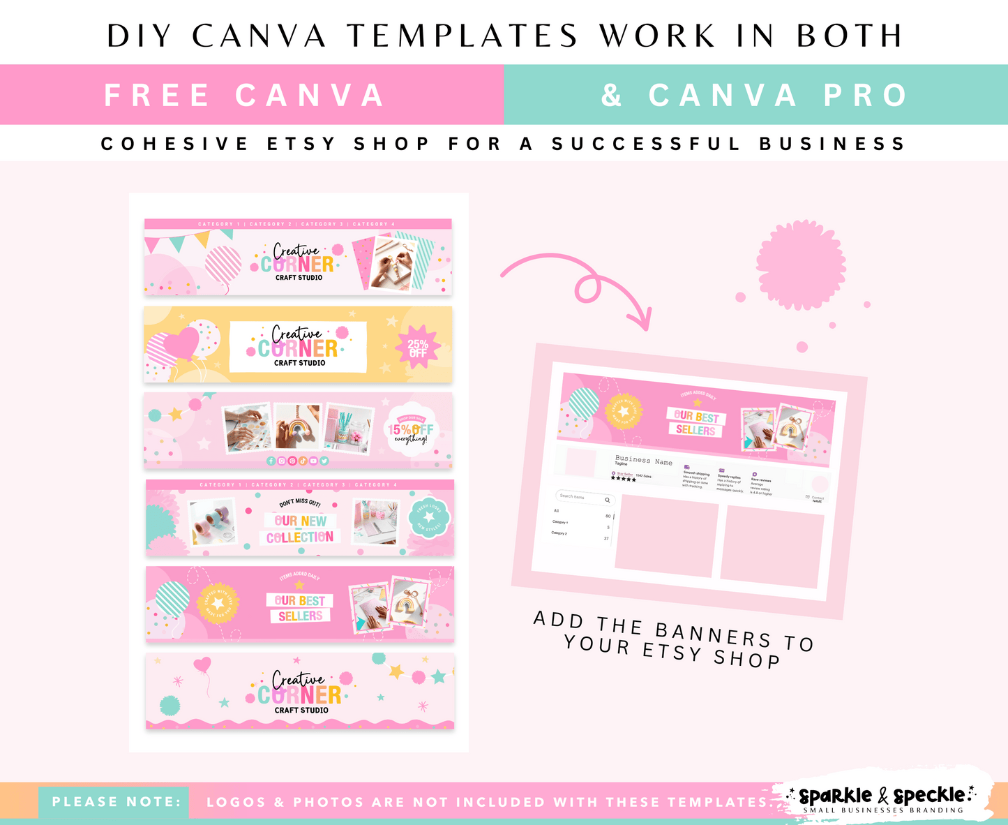 Creative Corner Etsy Shop Banners