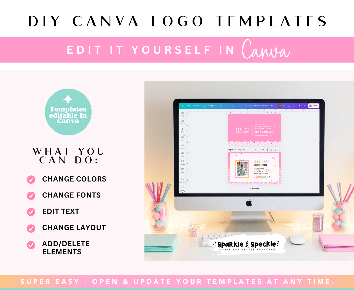 Hello Gorgeous Business Card Template