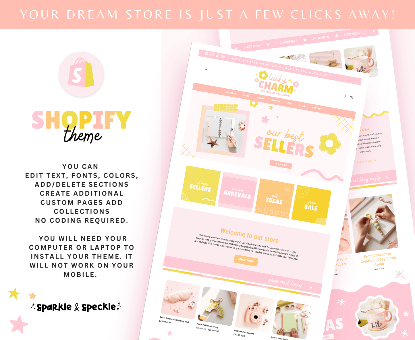 Bright Playful Shopify Theme for Creatives