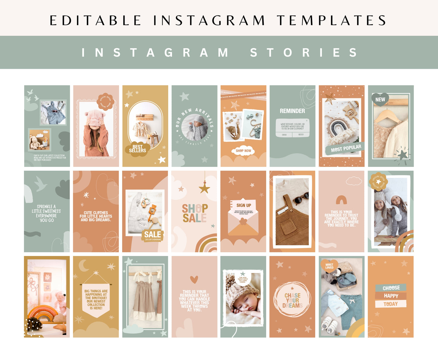 Hey Little Bella Instagram Stories Templates