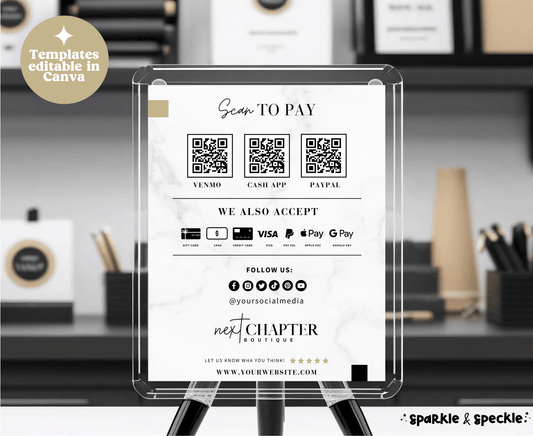 Next Chapter Scan to Pay Sign Template