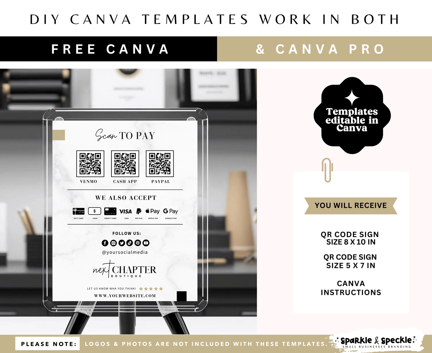 Next Chapter Scan to Pay Sign Template