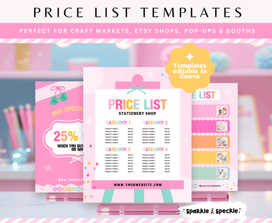 Hello Gorgeous Price List Templates