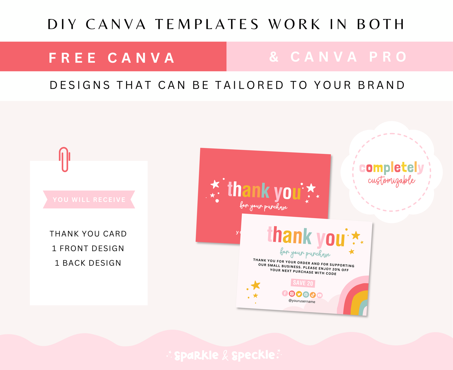 Sweet Dreams Thank You Card Template