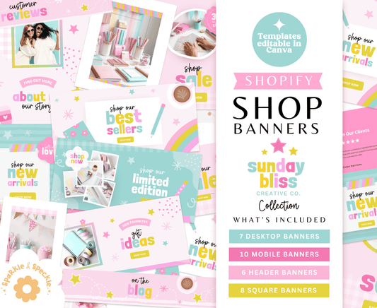 Sunday Bliss Shopify Store Banner Templates