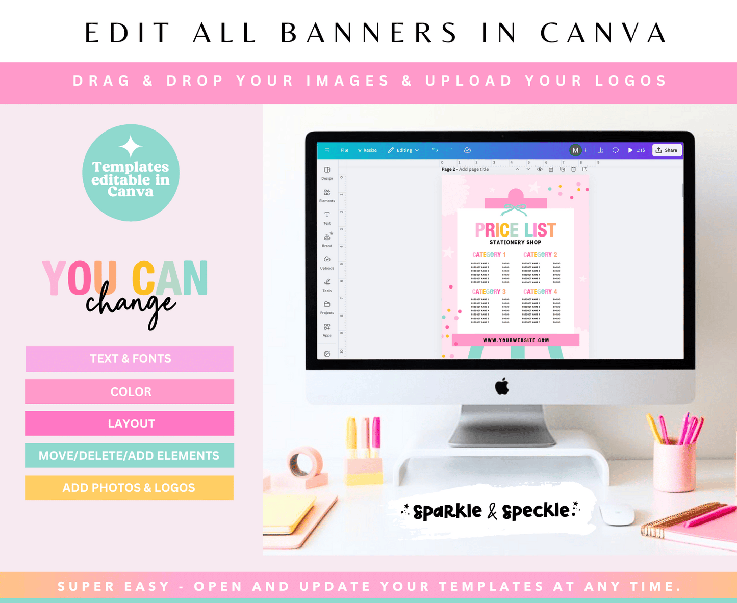 Hello Gorgeous Price List Templates