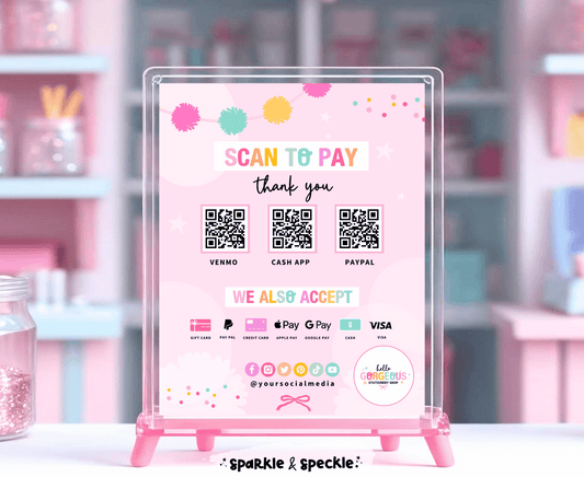 Hello Gorgeous Scan to Pay Template