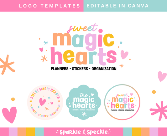 Magic Hearts Logo Template