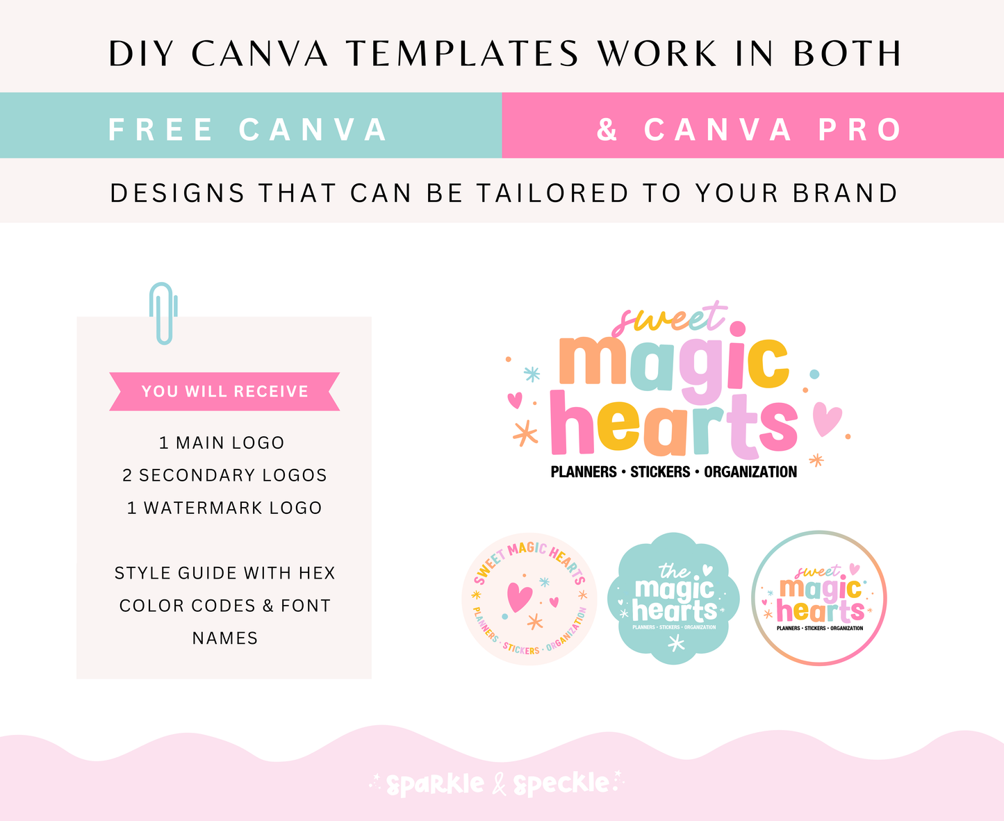 Magic Hearts Logo Template